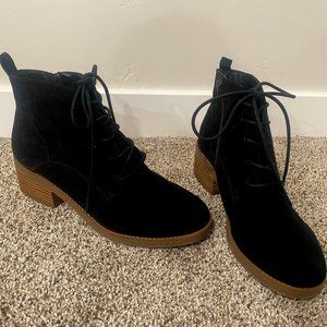 Style & Co Rizio Lace Boots - Black Size 7.5 Womens